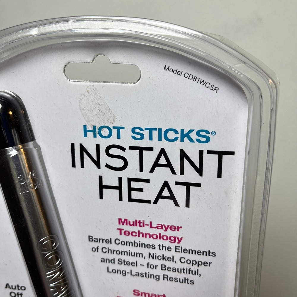 NEW Conair Hot Sticks Curling Iron 3/4 Inch Barrel Silver‎ CD81WCSR Instant Heat - Picture 4 of 9